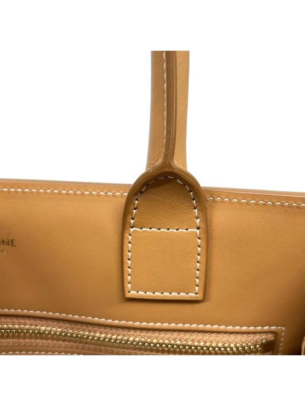 Celine Tote Small Vertical Cabas Ivory Brown Leather - Picture 11 of 15